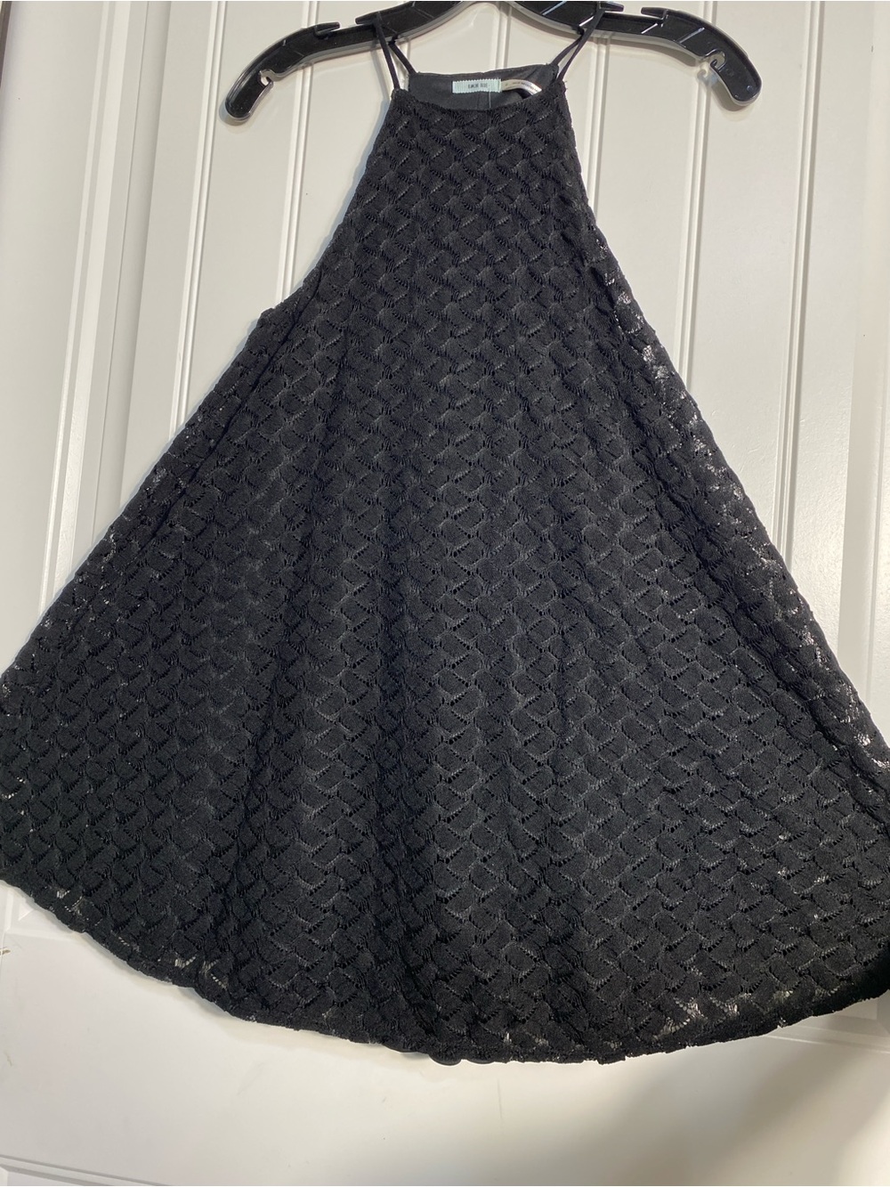 Kimchi Blue Black Crocheted Skater Skirt